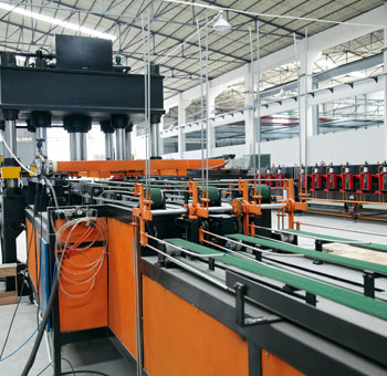 蜂窝铝板生��工艺展示